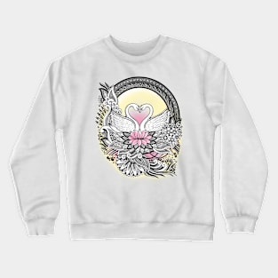 Swans Romantic Sunset Crewneck Sweatshirt